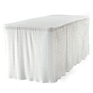 6 foot white rectangular table cloth