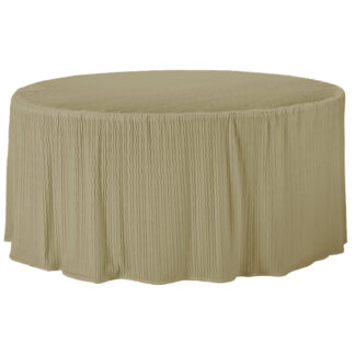 60 Inch Round Champagne Tablecloth